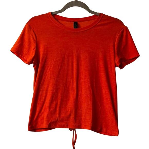 Kyodan Orange Athletic Short Sleeve Shirt with Cinched Back- Size Small - Picture 1 of 8
